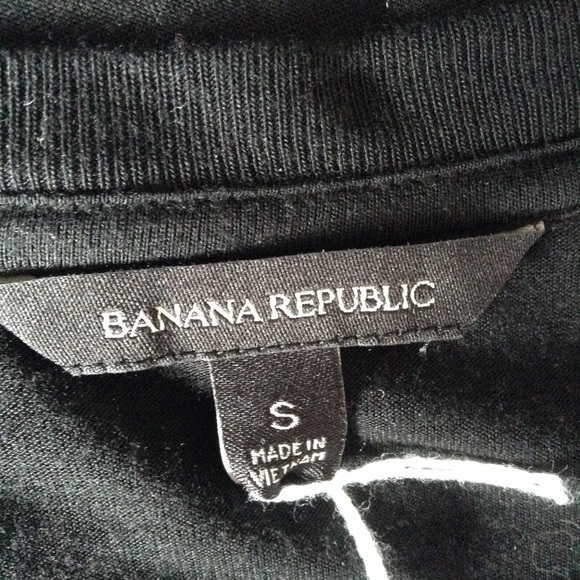 black BANANA REPUBLIC slouch long-sleeve tee S - Picture 5 of 5